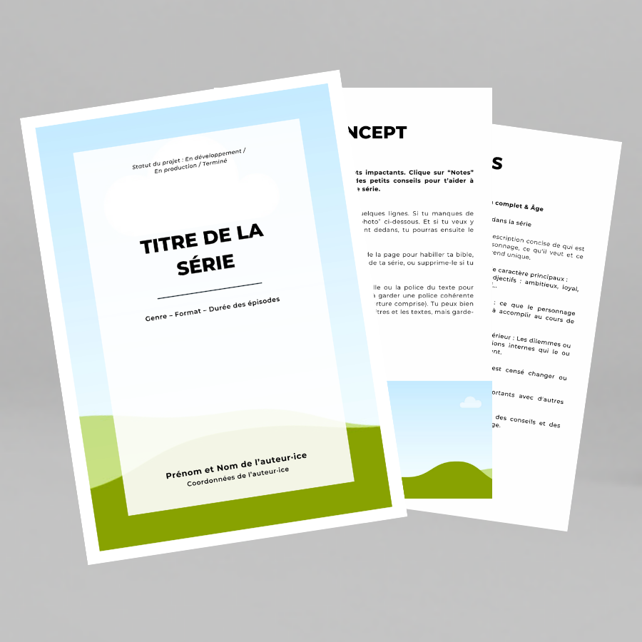 modele ebook cinema audiovisuel formation modele bible de serie